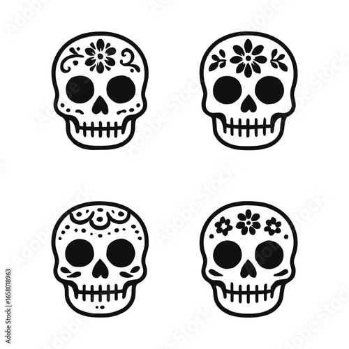 Sugar Skull Icon Set