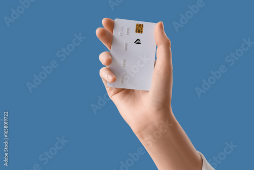 Female hand with credit car...