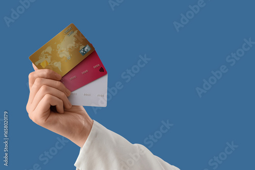 Female hand with credit car...