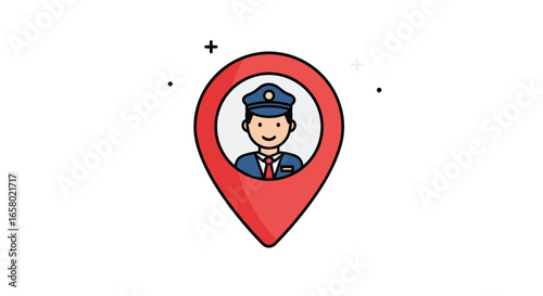 Locating a security guard at a specific site for enhanced safety and protection services