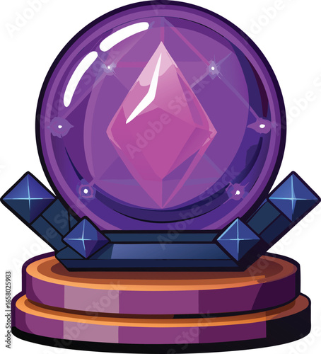 Spooky Crystal Elements Magical Crystal Ball on Stand
