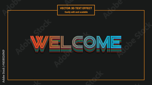 Welcome 3D Editable Text Effect