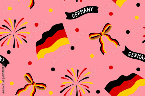 Germany Independent day celebration seamless pattern for background 