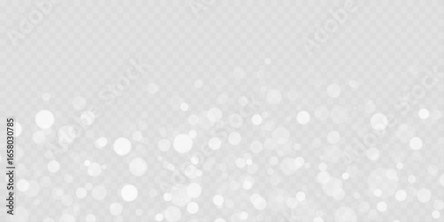 Vector falling snow, falling snow of different shapes, snow background, Christmas, glowing lights bokeh, dust effect, abstraction.
