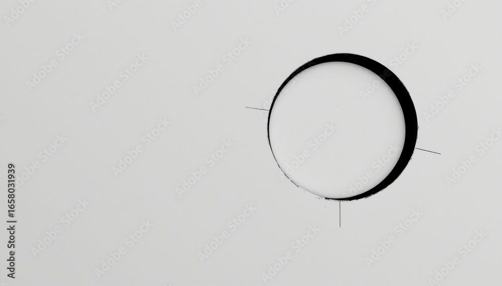 Fototapeta premium Circular Cutout Revealing Bright White