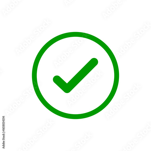 green check mark button. checkmark icon for website app logo design on transparent background