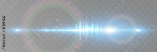 	
Blue horizontal glow effects resembling stars or suns with radiant highlights. Features light energy explosions and flares. Vector artwork ideal for digital, abstract, or futuristic designs.	
