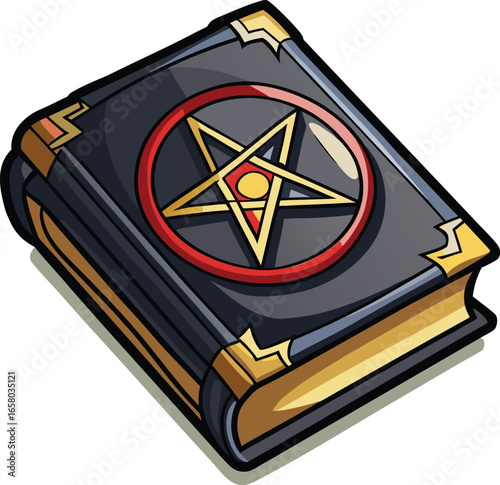 Halloween Ceremony Items Occult Pentagram Grimoire Book