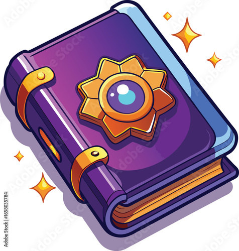 Halloween Ceremony Items Magical Book, Fantasy Spellbook, Game