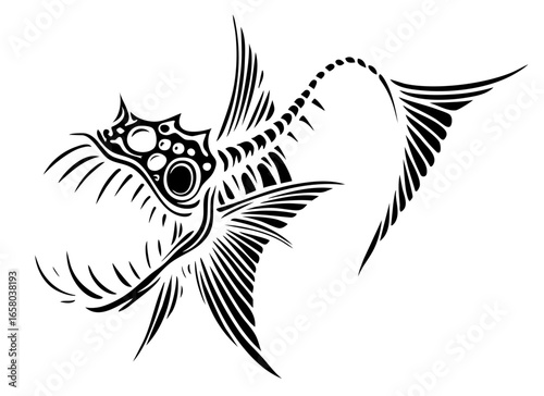 Phantom Sea Bone abyssal guardian skeletal deep sea predator ocean ghost fish