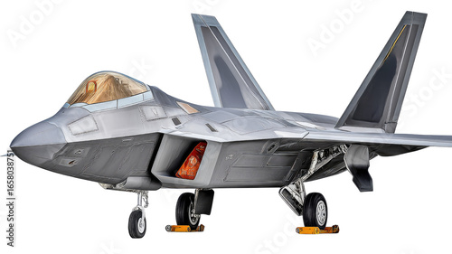 Detailed Side View of a Modern Military Jet with Aerodynamic Design and Advanced Features