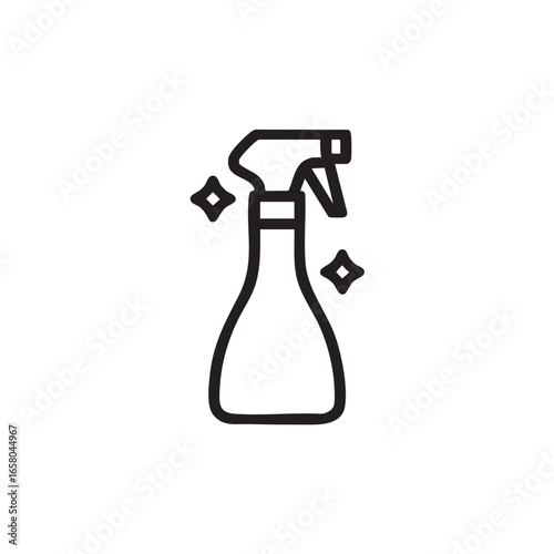 A simple drawing of a spray bottle.