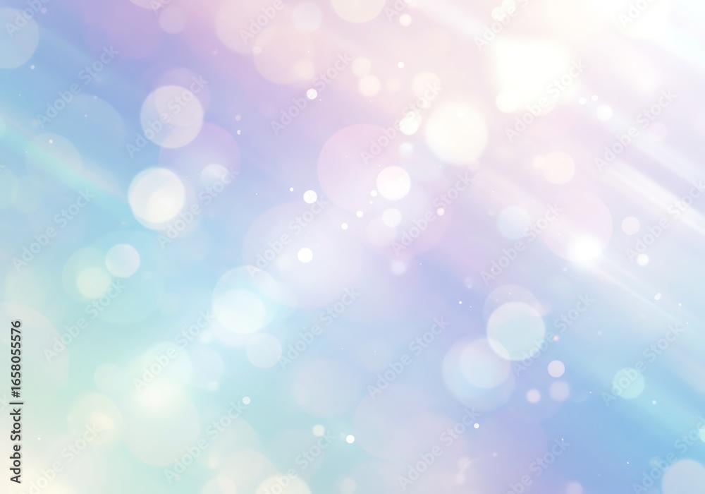 Obraz premium Soft pastel bokeh background with gentle light rays