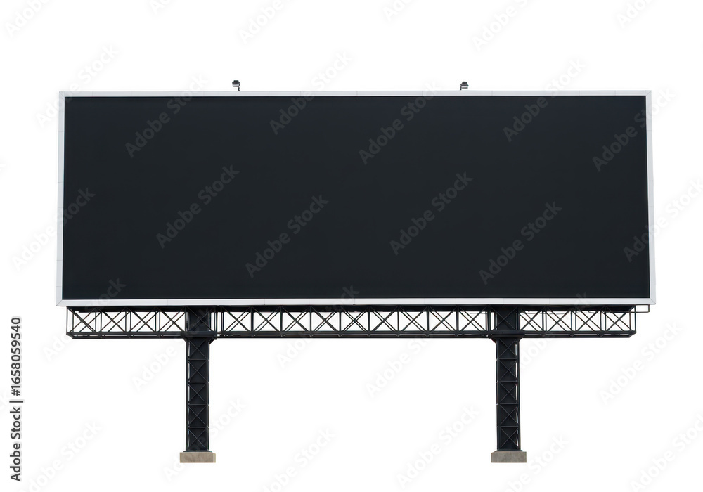 Obraz premium Blank outdoor billboard structure isolated on transparent background