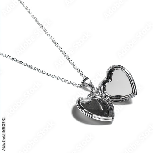 Heart-shaped locket necklace (2)