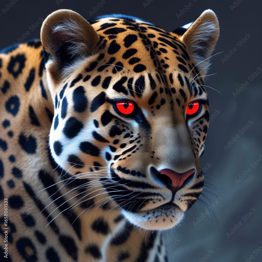 Naklejka premium close up of a leopard