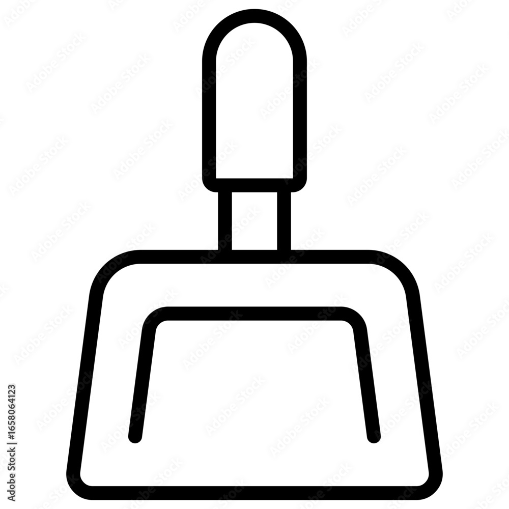 Obraz premium Dustpan Outline Icon Design Vector - Dustpan tool used for sweeping and collecting dirt during cleaning