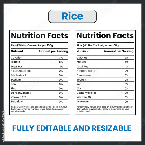 Rice Grain Food Illustration Vector Design