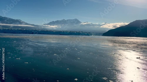 icy water near the hubbard glacier