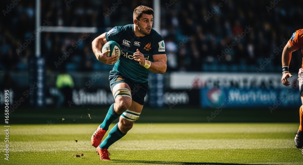 Fototapeta premium Rugby player in action (1)