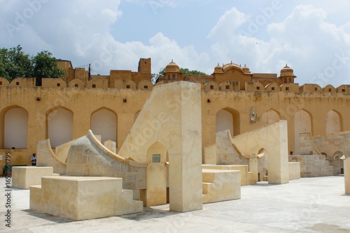 The Jantar Mantar is a collection of 19 astronomical instruments built by the Rajput king Sawai Jai Singh, the founder of Jaipur, Rajasthan. India