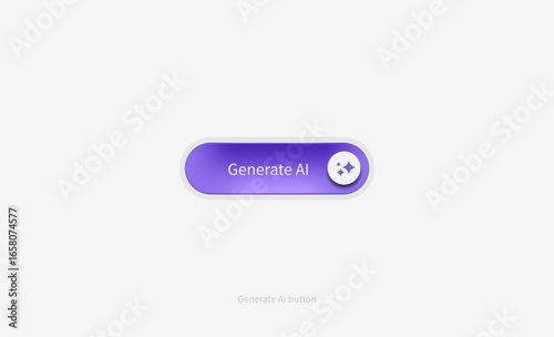 Smart AI Button for Digital Interfaces — innovative button with generative design elements. Perfectly suited for modern applications, web projects and digital products.