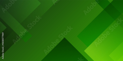 green gradient design with transparent squares and layered geometry. modern trendy design in vector illustration