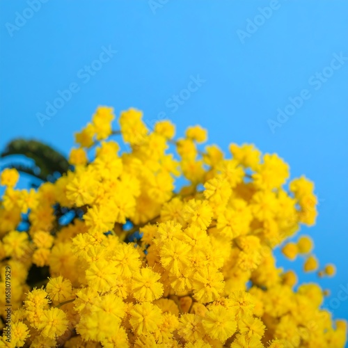 Yellow flowers against blue sky