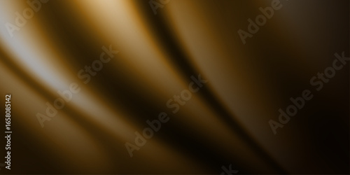 Soft folds of elegant silk fabric in a gold color