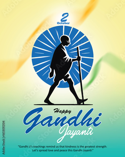 Gandhi Jayanti Celebration 2025 | Mahatma Gandhi Poster, Banner, Wishes & Festive Greetings