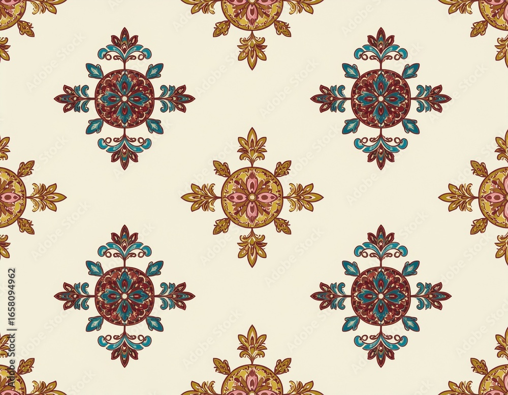Seamless batik floral pattern Seamless batik floral pattern