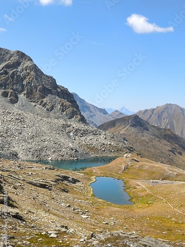 Pinter lakes, hiking in Aosta valley, travel in Italy
