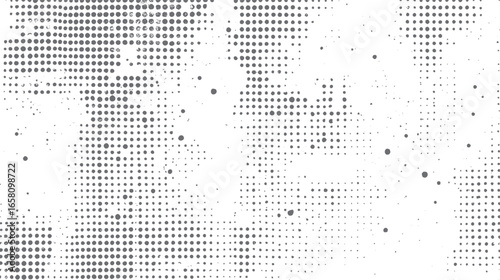 Halftone grunge dotted texture. Distressed retro abstract background with rough effect. Pop art overlay design for graphic and digital art