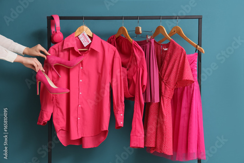 Female hands holding pink h...