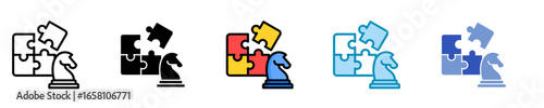 Puzzle Pieces  Icon Set Multiple Style Collection
