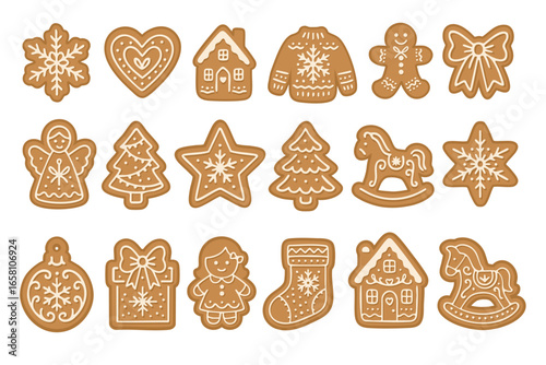 Gingerbread cookies set