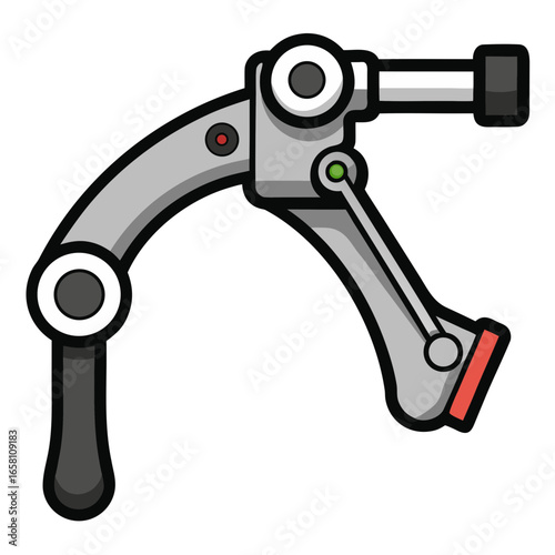 Stylized bicycle brake caliper with a lever
