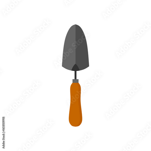 trowel flat design vector illustration isolated on white background. Putty knife illustration. masonry tool for plastering and smoothing construction equipment
