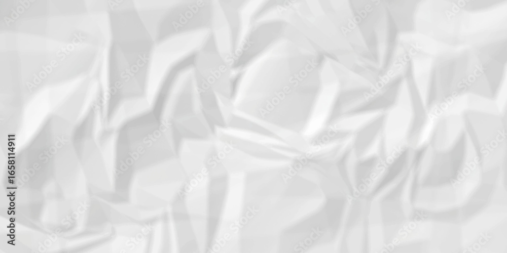 Fototapeta premium Crumple aged white obsolete rumple. wrinkle ripped creased white crumple aged closeup craft document grunge recycling paper background.