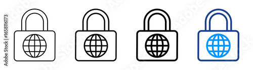 Ssl Icon Multiple Outline Collection Set