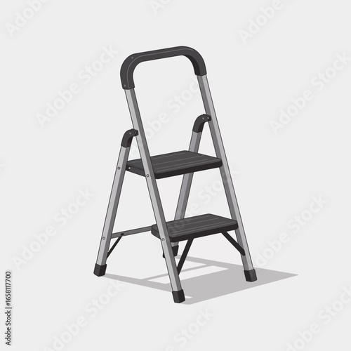 metal ladder isolated on white