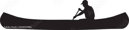 Canoe Paddler Vector