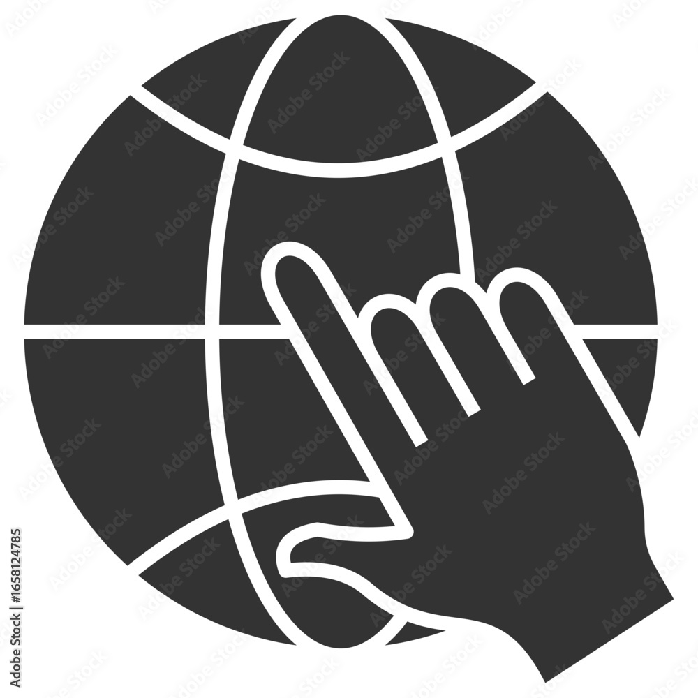 Naklejka premium Internet Glyph Icon