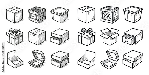 Hand-Drawn Packaging Icons