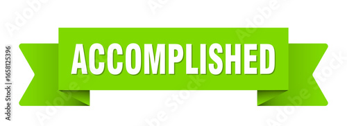 accomplished ribbon isolated on transparent background. accomplished ribbon