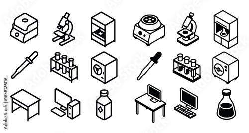 Isometric Lab Icons