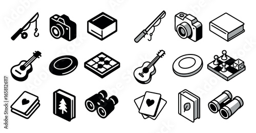 Camping Icons Grid