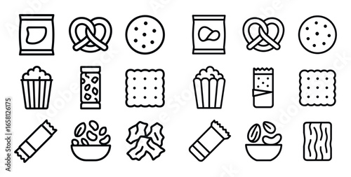 Minimalist Snack Icons