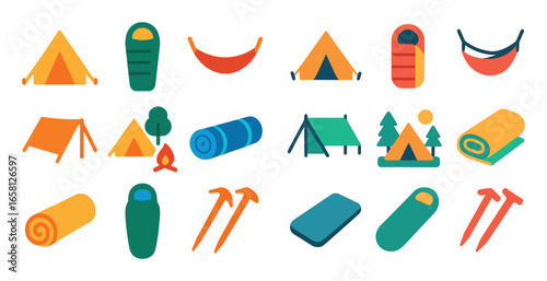 Camping Gear Icons