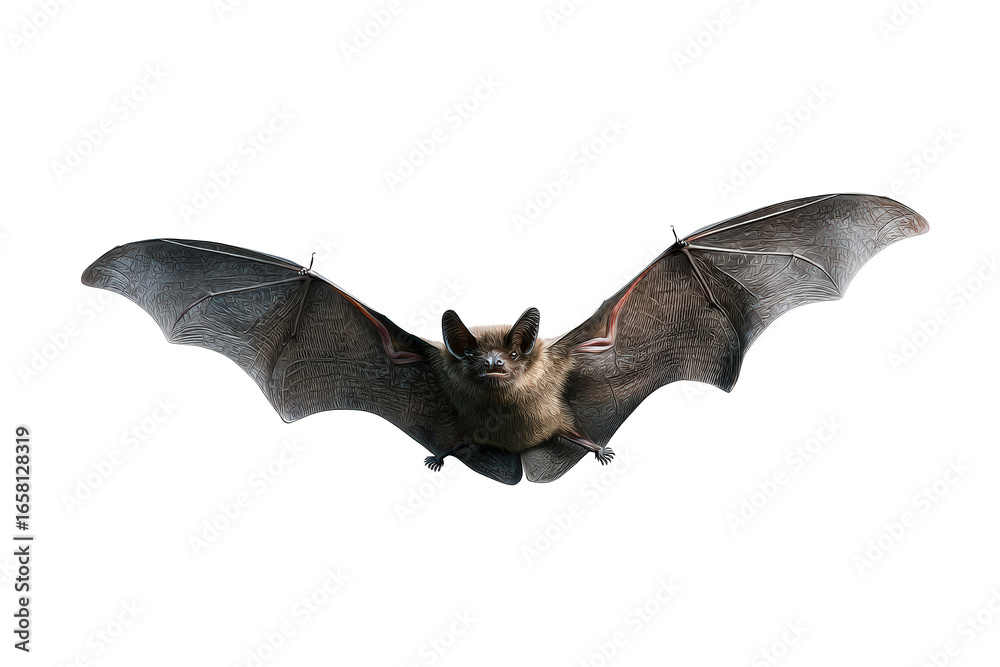 Fototapeta premium Watercolor halloween bat isolated on transparent background